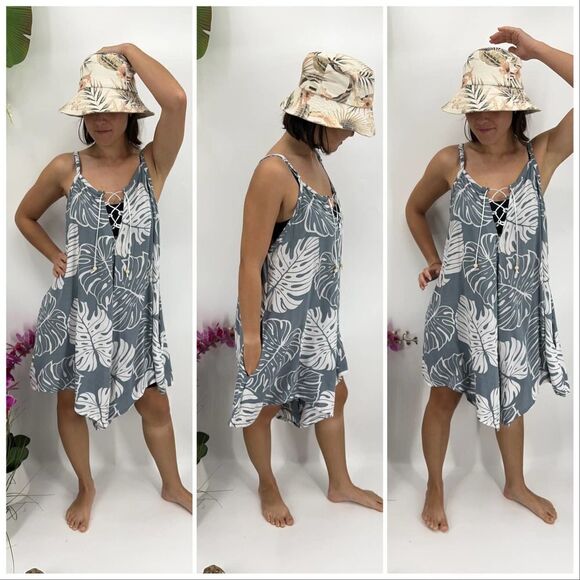 Kau wela ~ Coastal Beach Summer Mini Romper Gypsy Wide Leg Shorts - Picture 9 of 14